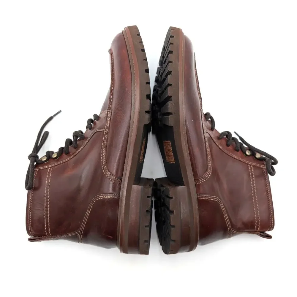 Johnston & Murphy Barrett Lace-Up Boots Men's Rich Mahogany Size US10M EU43